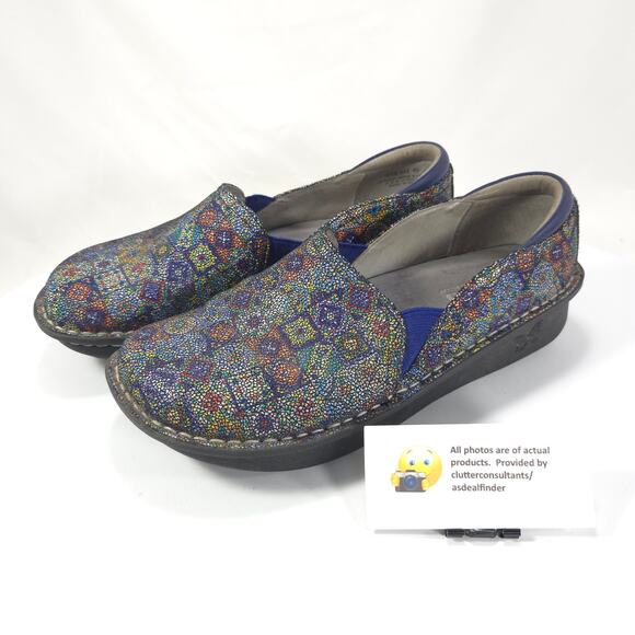 Alegria Debra Aztec Tile Casual Slip On Clog Womens Size 10 40 DEB-843 Multi - Picture 1 of 9